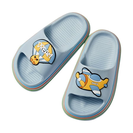 

Toddler Boys and Girls Slide Sandals Cute Cartoon Non-Slip Summer Beach Water Shoes Kids Shower Pool Slippers Indoor & Outdoor Pool Open Toe Bath Slippers