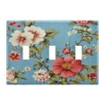 thumbnail image 5 of WOBOGO Red and White Vintage Flowers 2-hole Switch Plates PC Flame Retardant Plastic Material Glossy Finish Smooth Touch 4.56x4.48x0.27in, 5 of 8