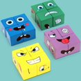 thumbnail image 4 of Cubo mágico que cambia de cara con forma de caja de hierro para la educación de la primera infancia de los niños, bloques de construcción de expresión de combate de partículas grandes, juguetes de, 4 of 6