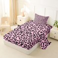 thumbnail image 2 of Castle Fairy Y2K Leopard Skull Twin Sheets 3pcs,Pink Cheetah Skeleton Silhouette Bedding,Hot Pink Black,1 Fitted Sheet,1 Flat Sheet and 1 Pillowcase, 2 of 6