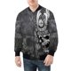 thumbnail image 3 of Chaqueta de primavera y otoño para hombre, con estampado 3D de máscara de samurái Oni y tatuaje, con cremallera por todas partes, chaquetas de bombardero para hombre, abrigos casuales unisex, ropa gen, 3 of 5