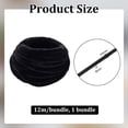 thumbnail image 2 of 13Yards Black Velvet Round Cord for Crafting Plush Stick Ropes 10mm Wide Black Chenille Stems Cords Soft Chenille Yarn Craft Rope Fluffy Stick Cord for Gift Wrapping DIY Crafts for DIY, 2 of 6