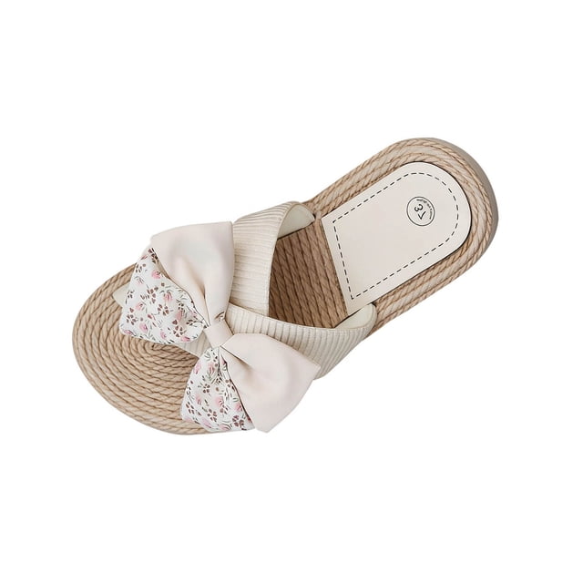 Plantillas para los Pies Planos de la Moda Floral Arco Redondo Del Dedo Del Pie Abierto Zapatillas Planas, Diapositivas Al Aire Libre de Interiores Informales
