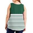 thumbnail image 4 of HADST Tank Tops for Women Breathable Crew Neck Trendy Plus Size Striped Summer Sleeveless Leisure Camisole L-5XL, 4 of 6