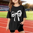 thumbnail image 2 of MUXiin Girls Easter T Shirts Birthday Cute Graphic Round Neck Preppy Short Sleeve T Shirt Fashion Back To School Funny Tees Kids Summer Clothing Kids Summer Clothing, 2 of 4