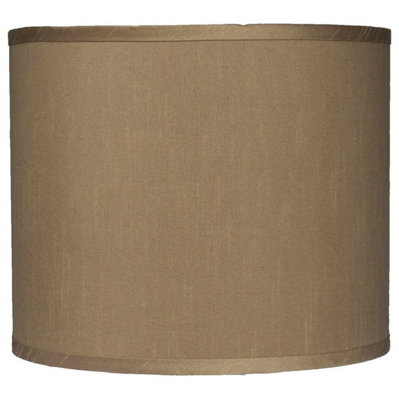 Classic Drum Faux Silk Lamp Shade 8-inch to 16-inch Available Taupe 12"