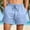 c01Blue, variant on USNSM Cotton Shorts for Women Casual 7 Inch Inseam Shorts Summer Elastic Waist Short Vacation Beach Outfits with Pockets Black XL
