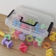 thumbnail image 4 of 5 L Plastic Storage Bin with Lid, Clear Transparent Box With Black Handles Set of 6, 4 of 6