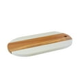 thumbnail image 2 of White Marble/Acacia Wood Oval Board, 2 of 4