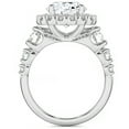 thumbnail image 3 of Pompeii 5Ct Halo Round Brilliant Cut Diamond Engagement Ring Lab Grown in 14k Gold, 3 of 5