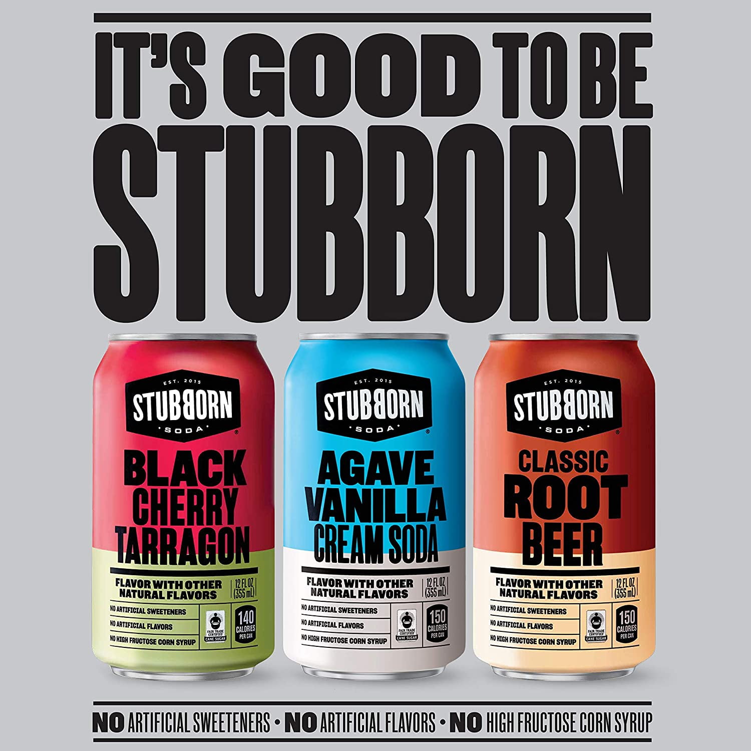Stubborn Soda Variety Pack, 12 oz Cans, 12 Count