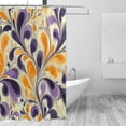thumbnail image 2 of Purple Orange Abstract Art Shower Curtain Liner 66x72 Inch Waterproof Shower Curtains Decorative Bathroom with 12 Pack Hooks, 2 of 5