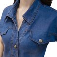 thumbnail image 4 of Robe en Jean pour Femmes Vêtements d'Été pour Femmes Robe en Jean Élégante Décontractée Robes de Cowboy, 4 of 9