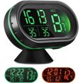 thumbnail image 1 of Reloj luminoso LCD de 9V para coche, termómetro para coche, reloj Digital, reloj voltímetro con indicador de temperatura dual para vehículos automáticos, 1 of 5