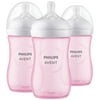 Philips Avent Natural Baby Bottles, Medium Flow, 9oz, Pink, 3-Pack, SCY903/13