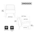 thumbnail image 4 of CQSXDA Upholstered Armless Chair with Rubber Wood Legs in  24.4 Inch Accent Chair for Living Room or Office Decor, 4 of 11