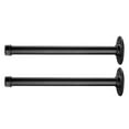 thumbnail image 2 of Miangastore Rustic Industrial Style Shelf Holder Black 2Pcs 13.8x3.15x0.79 In, 2 of 8