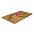 thumbnail image 4 of Northlight Natural Coir Floral Rectangular "Welcome" Doormat 18" x 30", 4 of 5