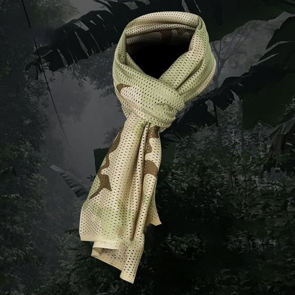 Joernso Unisex Mesh Scarf Breathable Lightweight High Strength Camouflage Scarf for Cycling