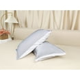thumbnail image 5 of REGALWOVEN Pillow Cases Set of 2, Soft Satin Polyester Cooling Pillow Covers with Envelope Closure Gray White Queen, 5 of 7