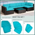 thumbnail image 4 of Outsunny Outdoor 14pc Patio Rattan Sofa Set Cushion Cover Replacement, 4 of 10