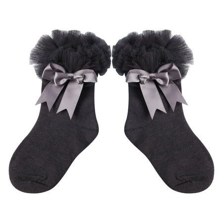 

AMILIEe Baby Kid Girls Lace Ruffle Frilly Ankle Socks Princess Cotton Short Socks 0-6Years