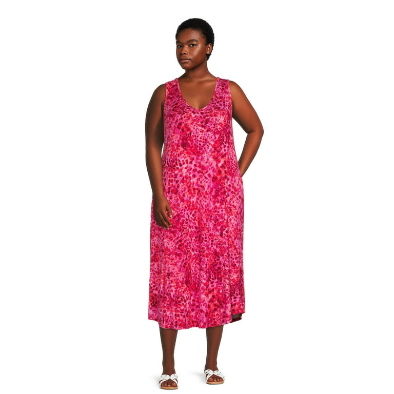 Plus size maxi tank dress hot sale
