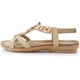 thumbnail image 2 of Sandalias de verano para mujer, chanclas cómodas informales, zapatos de playa, sandalias planas elásticas con correa en T para tobillo para mujer, 2 of 7