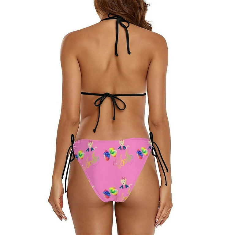 Jojo Anime Striped Thong Bikinis Set Ladies Sexy Manga Print Thong Bikini Swimsuit Surf Sport Custom Swimwear Two Piece Fantasy Swimsuits Walmart