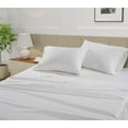 thumbnail image 2 of Pure Egyptian Cal-King Size Cotton Bed Sheets Set (Cal-King, 500-TC Sheets), 4-Pieces Egyptian Cotton Sheets Cal-King Size Bed- Sateen Sheets - (10-12") Deep Pocket Sheets, Classic White, 2 of 7