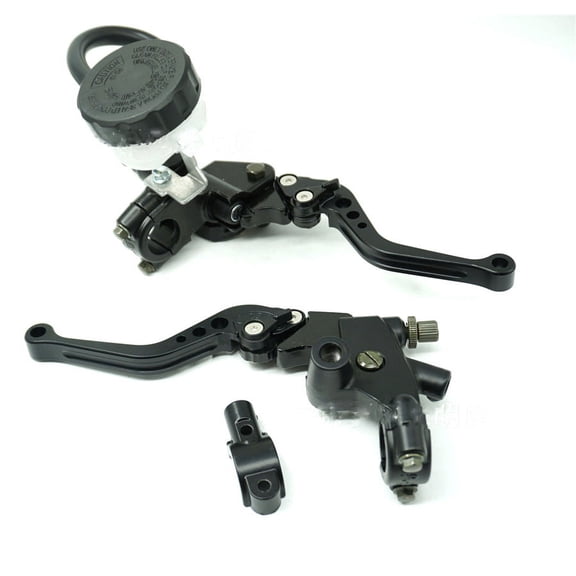 2X 7/8'' 22mm Motorcycle Brake Clutch Master Cylinder Reservoir Levers Universal