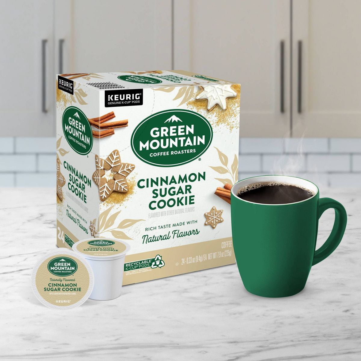 2X - 24ct Green Mountain Coffee Cinnamon Sugar Cookie Keurig K-Cup Coffee Pods Flavored Coffee Light Roast