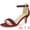 Burgundy, variant on Women's Kitten Heel Open Toe Ankle Strap High Heels Sandals