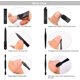 thumbnail image 4 of Juego de manicura y pedicura 15 en 1, cortaúñas, cortaúñas de acero para manos y pies, kit de pedicura profesional de acero inoxidable, tijeras para uñas, kit de aseo con estuche de viaje de cuero, 4 of 7