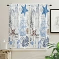 thumbnail image 4 of Blue Brown Ocean StarShell Curtain Home Decoration Living Room Short Curtains Window Treatments For Kitchen Bedroom, 4 of 7