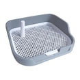 thumbnail image 3 of Soporte para almohadillas de entrenamiento para mascotas, orinal para perros, inodoro con rejillas de malla, inodoro para entrenamiento de mascotas , gris, 3 of 8
