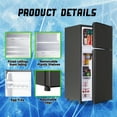 thumbnail image 4 of TACOOL Mini Refrigerator with Top Freezer 43 Liter Dual Door Small Refrigerator with 7-Level Adjustable Thermostat for Office, Grey, 4 of 8