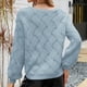 thumbnail image 4 of Blusa de manga larga de color sólido con cuello en V de moda sexy casual para mujer Pompotops  hdfakjf11237, 4 of 5