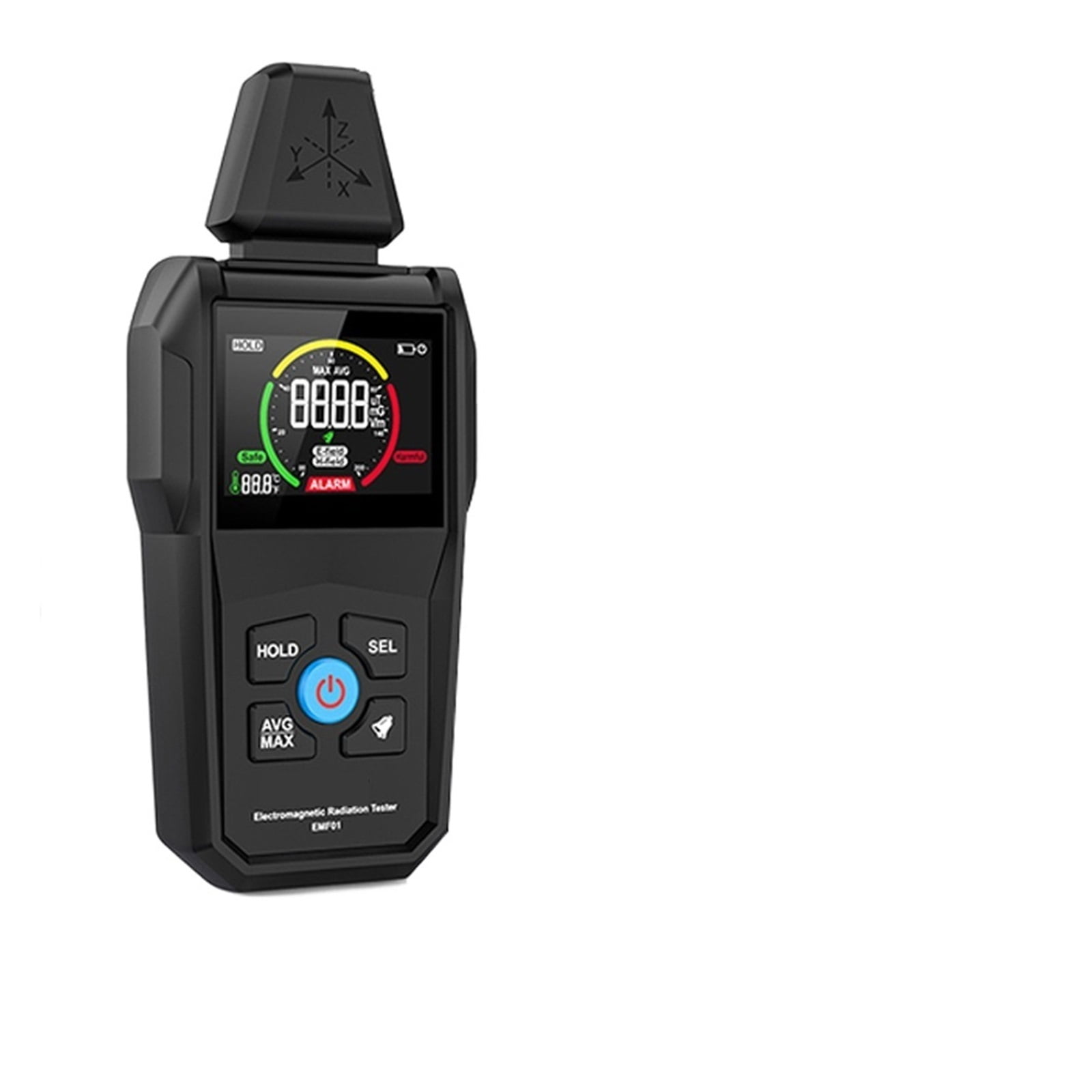 Portable Electromagnetic Radiation Detector Temperature / Electric Field / Magnetic Field Radiation Detector Digital EMF Mete Precise Measurement