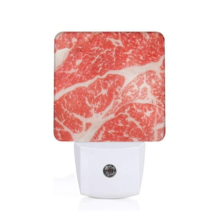 

Sigee Beef Steaks for Night Lights Plug into Wall Dusk to Dawn Sensor Warm White Led Night Light 0.5W for Kid Hallway