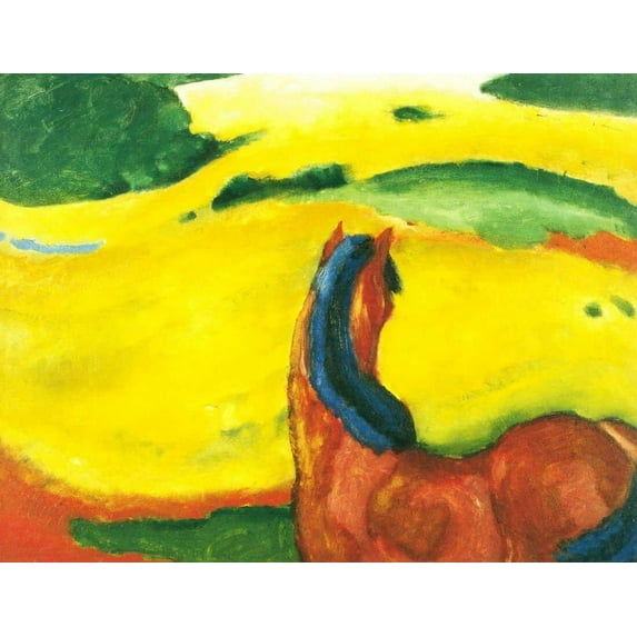 Horse In A Landscape-Marc - CANVAS OR FINE PRINT WALL ART