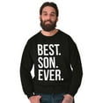 thumbnail image 4 of Best Son Ever Relatives Family Men's Crewneck Sweatshirt Brisco Brands S, 4 of 6