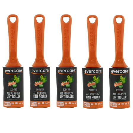 ﻿Evercare with Gain 50 Layer 5 Pack Lint Roller Value Set, 250 Sheets