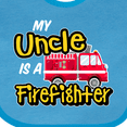 thumbnail image 4 of Inktastic My Uncle is a Firefighter with Fire Truck Boys or Girls Baby Bib, 4 of 4
