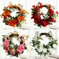 thumbnail image 5 of Famyfamy Simulation Pfingstrose Blumenkranz Flower Artificial Wreath Wald Kranz Home Decor Künstliche Waldgirlande Door Hangs, 5 of 12