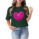 thumbnail image 4 of Blusas de Manga Corta para las Mujeres Divertida Impresión Cuello Redondo Camiseta Vintage, Blusas de Primavera para las Mujeres, 4 of 8