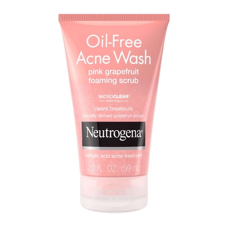 Neutrogena Acne Wash Pink Grapefruit Foaming Scrub, 2 Oz..