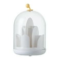 thumbnail image 3 of Organizador de maquillaje Yuyangstore giratorio de 360 grados con tapa Estante de contenedor de Almacenamiento transparente para Blanco, 3 of 8