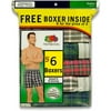 Men's Exposed Waistband Boxers, 5+1 Bonus Pack