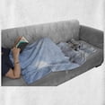 thumbnail image 6 of Horses Soft Flannel Fleece Throw Blanket, Herd of Wild Noble Horses Run in the Snows of a Fresh Winter Day Glorious Picture, Cozy Plush for Indoor and Outdoor Use, 70" x 90", Blue White, by Ambesonne, 6 of 6